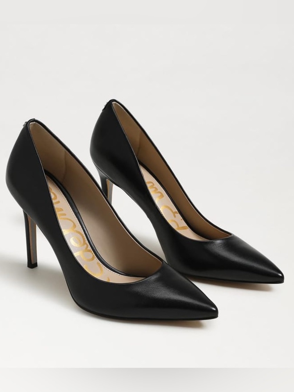 ♥️♥️ Sam Edelman Black Hazel Pointed Toe Heels | Black Leather 9.5 M
